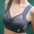 thumbnail image 3 of Stable Fit Sports Bra Women's Sports Bra Anti-slip Wire-free Plus Size Mid-aged Female Underwear Push-up Wide Shoulder Strap Full Coverage for Jogging, 3 of 8