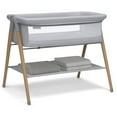 thumbnail image 3 of Delta Children Haven Beechwood by the Bed Bassinet with Breathable Mesh and  Natural Beechwood Legs, Grey Stripe, 3 of 8