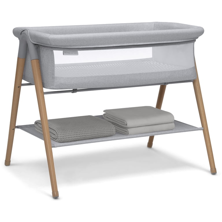 Haven Beechwood Bedside Bassinet with Storage photo 2