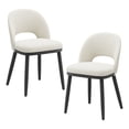 thumbnail image 5 of EOP Upholstered Dining Chairs Set of 2, Modern Fabric Dining Side Chairs with Solid Wood Legs, Comfortable Seating for Kitchen, Dining Room, Beige, 5 of 11
