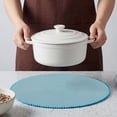 thumbnail image 4 of Unique Bargains Rustic Round Placemats 6Pcs Woven Placemats Blue 15x15inch, 4 of 6