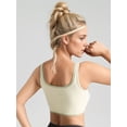 thumbnail image 4 of PISONIC Women's Color Block Sports Bra with Removable Chest Pad - Breathable, Medium Stretch Fabric for Yoga, Running & Fitness Enthusiasts, 4 of 9