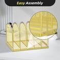 thumbnail image 2 of INTIGE 5-Compartment Desk File Organizer, Mesh Vertical Holder Desktop Paper Organizer, File Holder for Office Supplies, 2 of 6