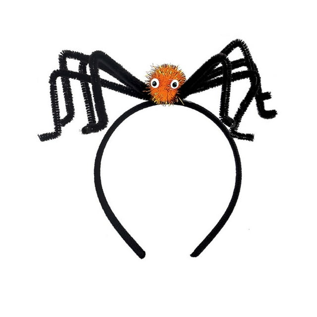 pstuiky Diademas espeluznantes para Halloween fiestas navideñas bailes de graduación disfraces cabeza de araña botones accesorios para el cabello