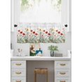 thumbnail image 5 of Valances for Windows Spring Poppy Rod Pocket Cafe Window Treatments Valance Curtains for Kitchen Bathroom Laundry Basement Windows 60"x18", 5 of 9
