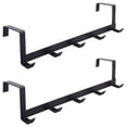 thumbnail image 1 of 2X Smart Wide Over the Door Rack Wrought Iron Hook Black, 1 of 5