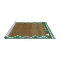 thumbnail image 2 of Ahgly Company Machine Washable Indoor Rectangle Oriental Turquoise Blue Traditional Area Rugs, 2' x 4', 2 of 4