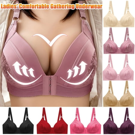 

Patlollav Womans Bras Plus Size Fashion Wire Free Comfortable Push Up Bra Underwear Sales or Clearance