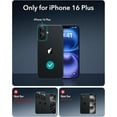 thumbnail image 2 of Pour iPhone 16 Pro Max Étui, Compatible avec MagSafe, Protection Antichoc de Qualité Militaire, Étui Magnétique pour iPhone 16 Pro Max, Étui Hybride Classique (HaloLock), Transparent, 2 of 5