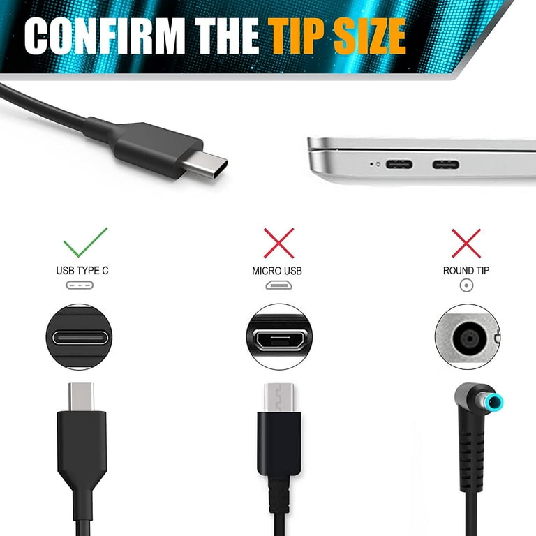 Adaptateur USB-C 65W pour PC Portable - Chargeur USB-C pour