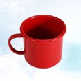 thumbnail image 4 of EeaseMX Taza de esmalte Archaize, taza rizada para el hogar, oficina, con diseño de estrellas, taza de café, té, regalo novedoso (roja), 4 of 7