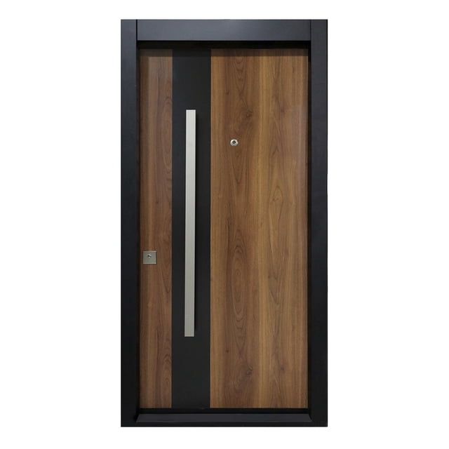 Puerta de Seguridad Acorazada Mod. Málaga, apertura derecha, Marca Eversafe Eversafe Malaga /Clasico Madera/Exterior Alta Seguridad