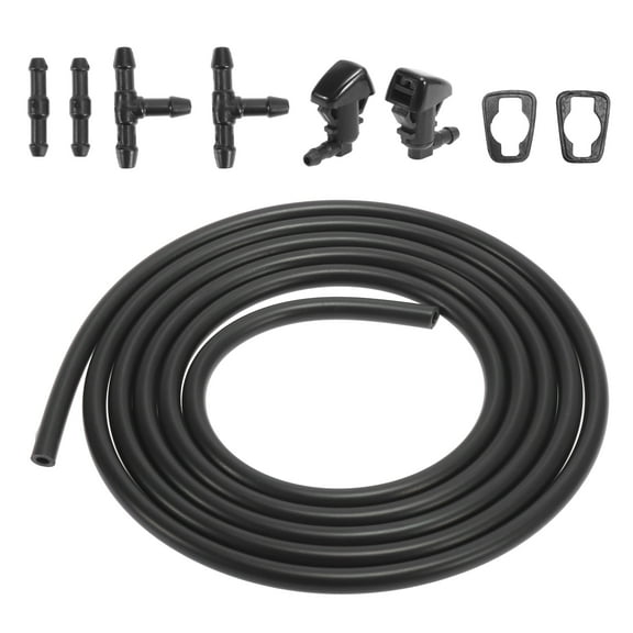 Unique Bargains 7pcs Front Windshield Washer Nozzles for Jeep for Dodge 2 Meters Windshield Washer Hose with 2pcs Connectors 55157319AA