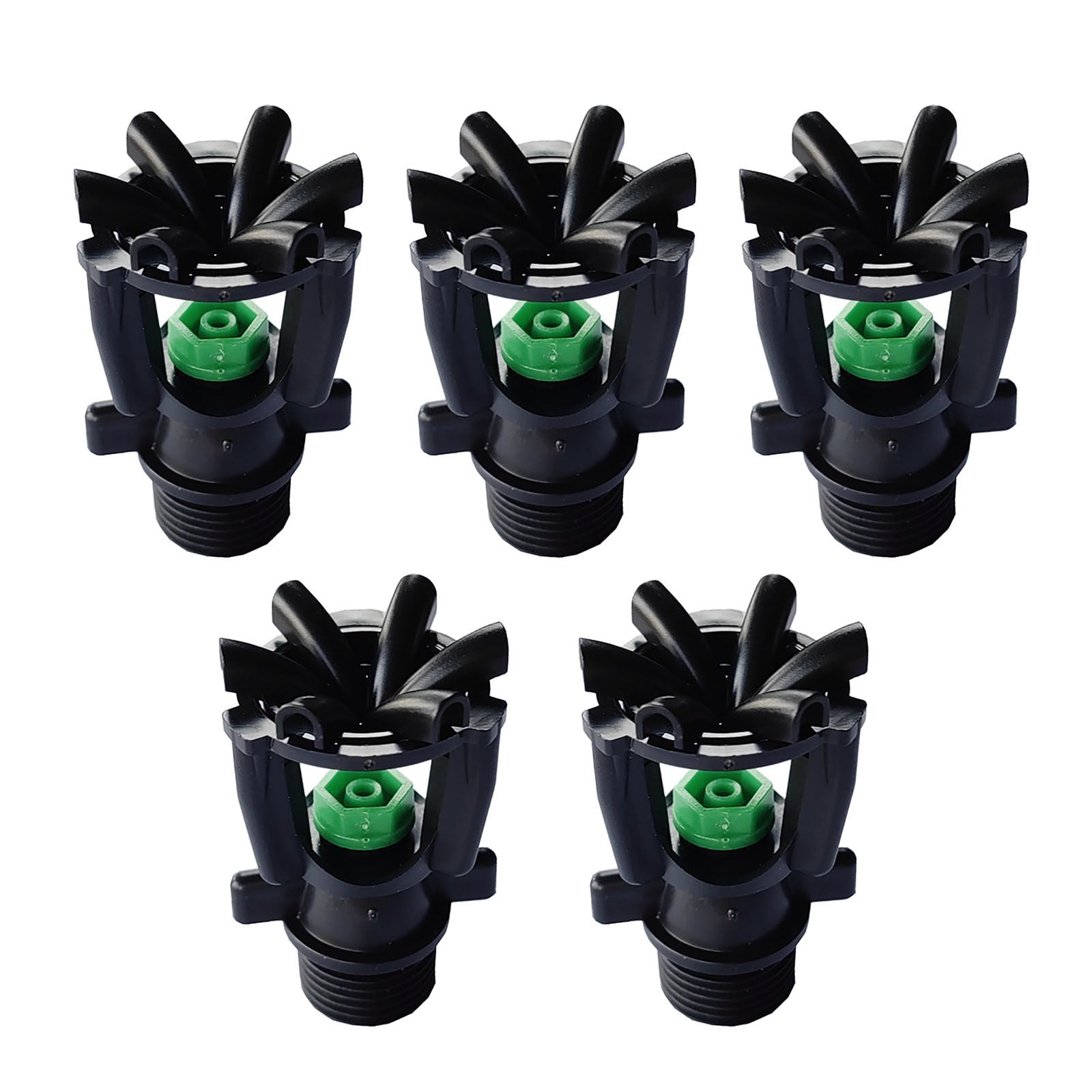 Cadorn 5PCS 4 - Inch Swing Sprinklers, 360° Rotating Garden Irrigation Nozzles for Lawn, Vegetable, Dust - Suppression