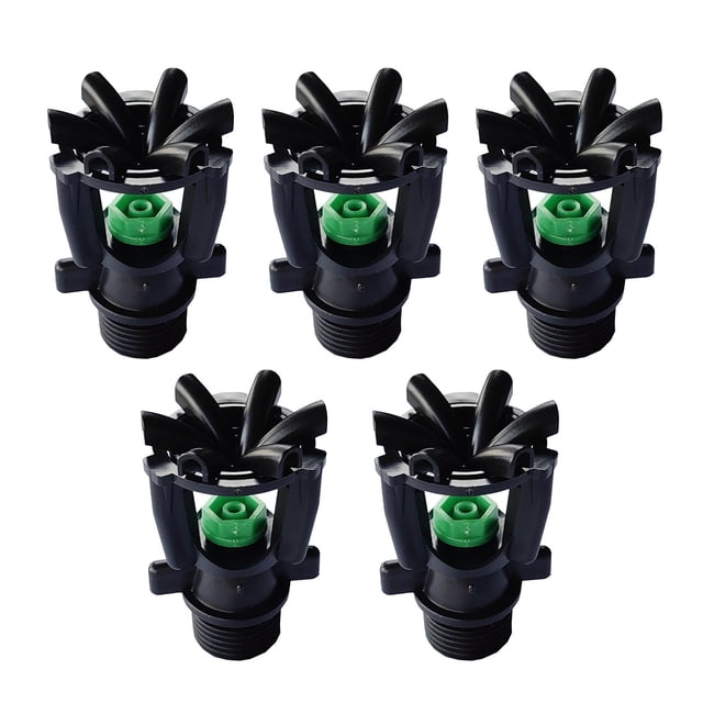 Sprinkler For Garden 360 Degree Rotating Irrigation Nozzle Plastic 5 cm Length Pack Of 5