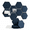 Carbon Blue-1-8-Pack, variant on Decorative Wall Panels Carbon Blue-1 8-Pack Hex Felt Tiles for Home Office Classroom