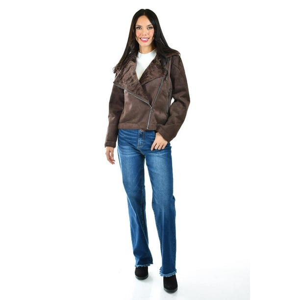 Chamarra de gamuza Juvenil 24069 Cafe cafe EG Walmart en linea