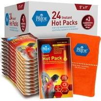 MEDPRIDE Large 5” x 9” Instant Hot Packs Disposable Warm Compress Heating Pads, 24 Pack