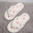 thumbnail image 5 of Wensltd Womens Memory Foam Fuzzy Slippers Indoor Flat Home Slippers Open Toe House Shoes, 5 of 9