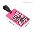 thumbnail image 2 of Unique Bargains Not Your Bag Pattern PVC Luggage Tag Identifier Card Holder Label Travel Bag Tag, Pink, 2 of 5