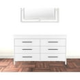 thumbnail image 6 of 58" White Six Drawer Double Dresser, 6 of 6