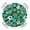 Black Mint Green Dark Brown, variant on Letter H Round Tablecloth for 36-44 Inch Tables, Fitted Table Cover with Elastic Edge, Monogram Words Waterproof Outdoor Table Cloth Protector for Patio Garden Dinner Picnic