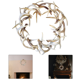 thumbnail image 4 of Corona navideña con diseño navideño, accesorios para puerta de entrada con astas, decoración del hogar, decoración de pared de invierno, guirnalda colgante de resina artificial, 4 of 4