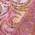 thumbnail image 3 of Geometric Metallic Polyester Velvet Burnout On Mesh 215 GSM 43/44 Inch Fabric By The Yard For Sewing Apparel, Upholstery, Décor, & More - Lavender Sunset 1 Yard, 3 of 4