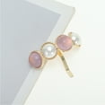 thumbnail image 5 of Unique Bargains 1 Pc Ponytail Buckle Hair Clip Faux Pearl Hair Ponytail Cuff for Women Purple Gold Tone, 5 of 5