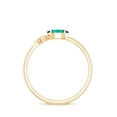 thumbnail image 2 of Rosec Jewels Certified Lab Grown Emerald Promise Ring for Women - East West Ring - Cluster Emerald Diamond Ring - AAAA Quality, 10K Yellow Gold, US 4.50, 2 of 8