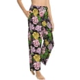 thumbnail image 2 of Daiia Colorful Roses Women's Sleep Pant with Pockets and Drawstring,Pajama Pants-X-Large, 2 of 9
