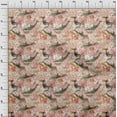 thumbnail image 4 of oneOone Cotton Flex Dark Peach Fabric Ocean Dolphin Sewing Fabric By The Yard Printed Diy Clothing Sewing Supplies 40 Inch Wide, 4 of 4
