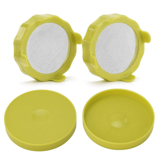 Sprouting Lids Plastic Sprout Lid With Stainless Steel Screen For Wide Mouth Mason Jars Germination Kit