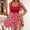 Red, variant on Morttic Women's Spaghetti Strap Floral Print Mini Dress – Square Neck, Backless, Sleeveless, Casual Daily & Weekend Outing Dress Red，S