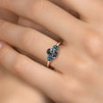 thumbnail image 4 of Gem Stone King 2.24 Ct Oval Green Mystic Topaz London Blue Topaz 18K Rose Gold Plated Silver Ring (Size 5), 4 of 6