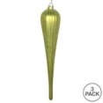 thumbnail image 3 of Vickerman 11" Lime Matte Glitter Drop Christmas Ornament, Set of 3, 3 of 3