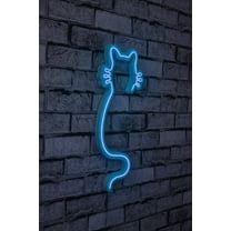 TRNDY Cat Neon Light, 9 in x 19 in Electric Glow Cat LED Sign for Party Home Decor