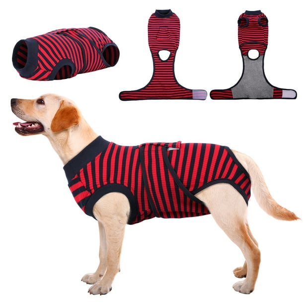 Kuoser Dog Surgical Recovery Suit Dogs Cat Onesie after Surgery,Red,XXL