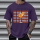 thumbnail image 1 of Ceisia Men's Tshirt Loose Fit Short Sleeve Vintage Graphic Letter Print Summer Fall Tee Tops Oversized Streetwear Purple XXXL Gifts, 1 of 4