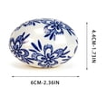 thumbnail image 2 of Horivan Handcrafted Blue White Ceramic Easter Eggs Ornaments, Rustic Farmhouse Holiday Decor for Home Office Table Centerpiece, Spring Party Decoration Gifts, 2 of 6
