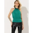 thumbnail image 3 of INSPIRE CHIC Blusa Sin Mangas Lentejuelas Cuello Halter Para Mujer Lago Verde S, 3 of 5