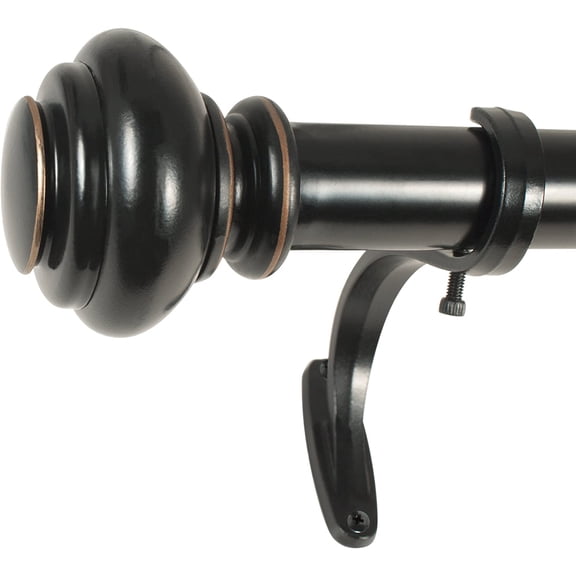 MY 1-Inch Urn Single Window Treatment Rod Set, 18 to 36-Inch, Antique Bronze