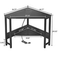 Homieasy Corner Desk with Power Outlet, Small Desk for Small Space