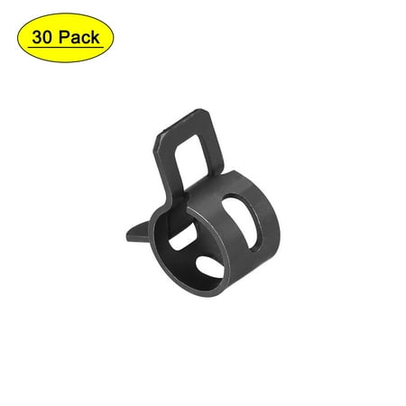 

Uxcell 9mm Black Steel Band Spring Clamp for Fuel Line Silicone Hose 30 Pack