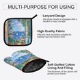 thumbnail image 3 of Yayeee Oven Mitts and Pot Holder Set of 4 Heat Resistant Kitchen Gloves Baking Hot Pad, Sea Window, 3 of 5
