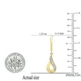 thumbnail image 2 of Dazzlingrock Collection Round White Diamond Swirl Style Dangle Drop Earrings for Women (0.10 ctw, Color I-J, Clarity I2-I3) in 10K Yellow Gold, 2 of 3