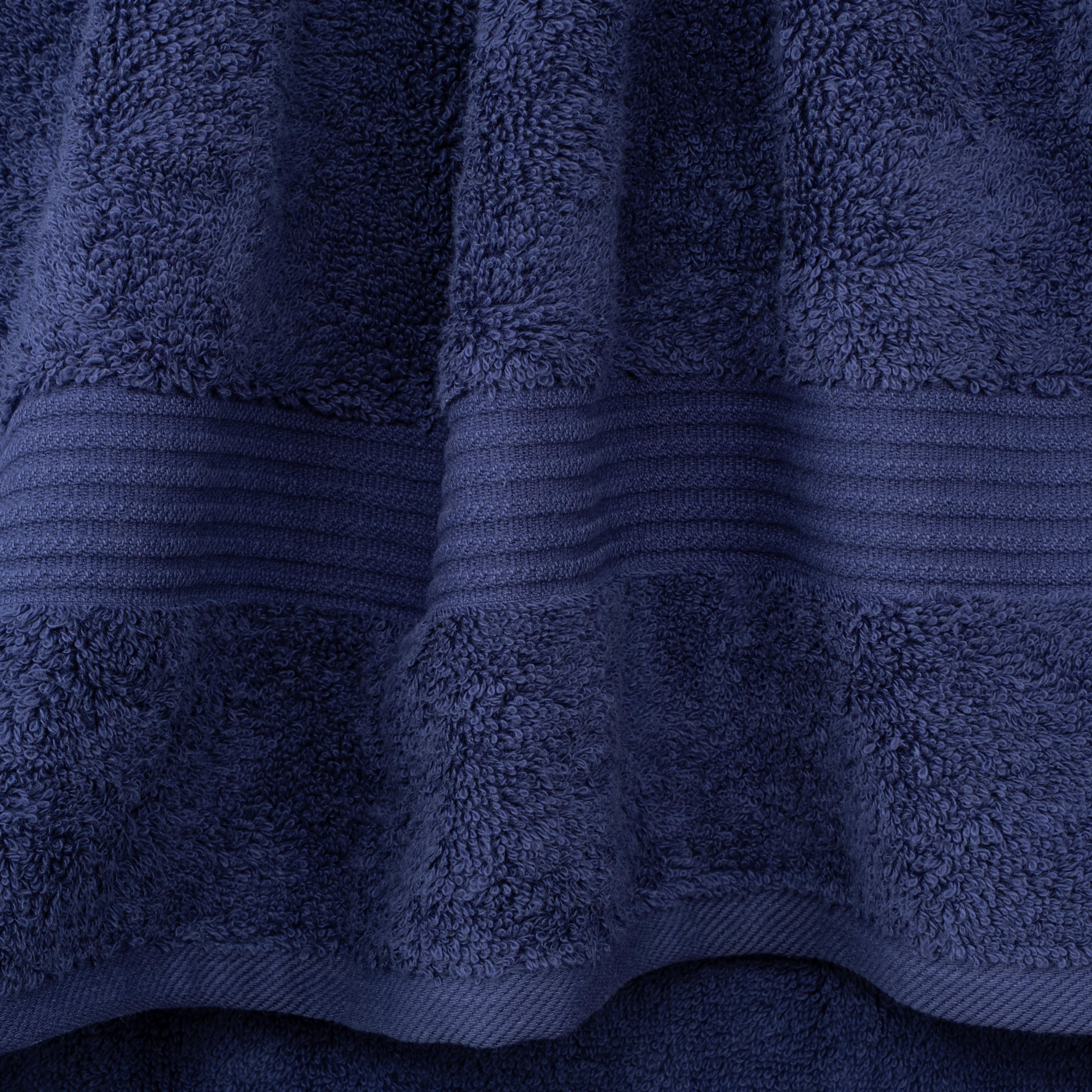 Cotton Paradise 100% Cotton Turkish 4 Piece Hand Towel Set, Soft Absorbent Face Towels Clearance Set, Navy Blue
