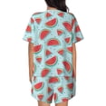 thumbnail image 3 of Lsque Watermelon Women's Short-Sleeved Pajama Set - 2 Piece Soft and Lightweight Sleepwear Set-3X-Large, 3 of 9