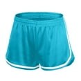thumbnail image 4 of KALE Running Shorts for Women satin smooth high waist slim white edge Home Womens Short Blue, 4 of 9