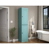 100% Solid Wood 16.5" Bathroom Cabinet with Doors
